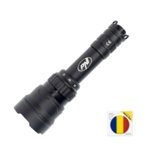 Φακός PNI Adventure F300 με 3-χρώμα LED, λευκό, κόκκινο, πράσινο, μέγιστο 10W, IPX6 + Σημαία Sticky Pad