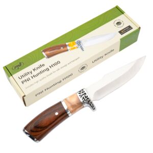 Κυνηγετικό μαχαίρι PNI Hunting H100, μήκος 215 mm, περιλαμβάνεται κάλυμμα