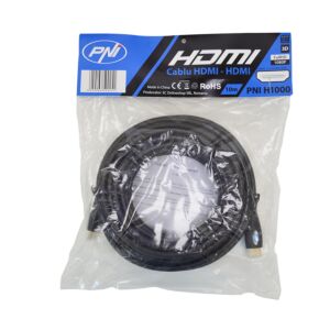 PNI H1000 Υψηλής ταχύτητας 1.4V καλώδιο HDMI, plug-in, Ethernet, επιχρυσωμένο, 10m
