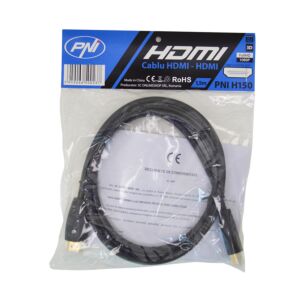 PNI H150 Καλώδιο HDMI 1,4V υψηλής ταχύτητας, βύσμα, Ethernet, επιχρυσωμένο, 1,5 m
