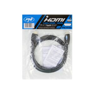 PNI H150 Καλώδιο HDMI 1,4V υψηλής ταχύτητας, βύσμα, Ethernet, επιχρυσωμένο, 1,5 m