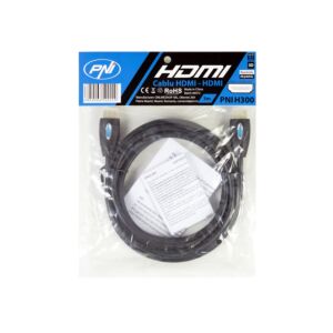 PNI H300 Υψηλής ταχύτητας 1.4V καλώδιο HDMI, plug-in, Ethernet, επιχρυσωμένο, 3m