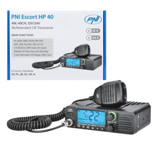 Ραδιοσταθμός CB PNI Escort HP 40 multistandard, 4W, AM, FM, 12-24V, ASQ, RF Gain