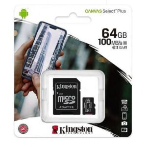 Κάρτα μνήμης MicroSD Canvas Select Plus, 64 GB, 100MB / s, με προσαρμογέα