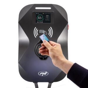 Σταθμός φόρτισης PNI KW22, 32A, 22KW, για ηλεκτρικά αυτοκίνητα, 85V - 415V, τριφασικός, καλώδιο τύπου 2 και σύνδεσμος 7 ακίδων