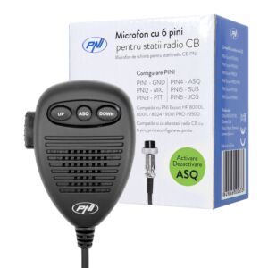 Μικρόφωνο 6 ακίδων για ραδιοφωνικούς σταθμούς PNI Escort HP 8000L/8001L/8024/9001 PRO/9500/8900