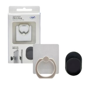 Υποστήριξη Universal PNi O-Ring, Περίπτερο γραφείου και Smart Grip, Ασημί, υποστηριζόμενη από το αυτοκίνητο