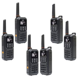 Κιτ 6 φορητών ραδιοφωνικών σταθμών PNI PMR R80 PRO 0.5W, 16 καναλιών, Αδιάβροχο IP67, με φακό LED, κουμπί SOS, VOX, USB-C