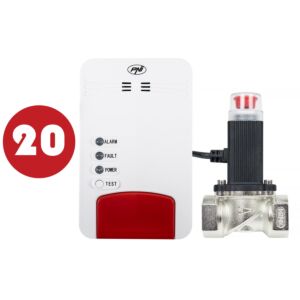 PNI Safe House Dual Gas 250 kit με αισθητήρα μονοξειδίου του άνθρακα (CO) και φυσικό αέριο και ηλεκτρομαγνητική βαλβίδα