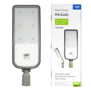 Λάμπα φωτισμού δρόμου PNI SL620 200W, 24000lm, 6500K, 230V