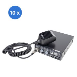 Κουτί με Ραδιοφωνικό Σταθμό 10bc CB CRT S Mini Διπλής Τάσης, 12/24V, 4W, με ASQ, AM-FM