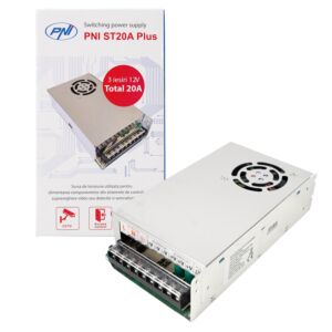 Πηγή τάσης μεταγωγής PNI ST20A Plus 230V σε 12V 20A σταθεροποιημένη για συστήματα επιτήρησης