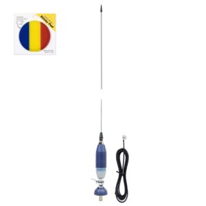 Πακέτο κεραίας CB Sirio SUPER 9 με πεταλούδα, μήκος 155 cm και αυτοκόλλητη σημαία