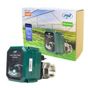 Έξυπνη βαλβίδα νερού PNI SV180, συνδεσιμότητα Wi-Fi, IP65, DN25 1 ίντσας, εφαρμογή Tuya, συμβατή με Amazon Alexa
