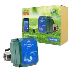 PNI SV200 Smart Water Valve, Wi-Fi Connectivity, IP65, DN20, 3/4 Tuya App, συμβατό με Amazon Alexa