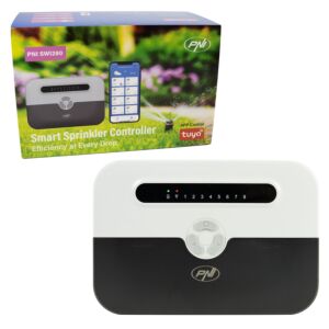 Έξυπνος προγραμματιστής άρδευσης PNI SWI280, Wi-Fi, για 8 ζώνες, έλεγχος από το Tuya Smart, συμβατός με το Amazon Ale