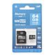 Κάρτα μνήμης MicroSD PNI 64GB με προσαρμογέα SD Class 10