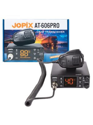 Ραδιοφωνικός σταθμός CB JOPIX AT-606PRO ASQ, AM/FM, 4W, 12V-24V, PA, VOX, Αποσβεστήρας θορύβου