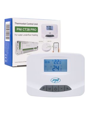 Μονάδα ελέγχου θερμοστάτη PNI CT28 PRO ασύρματη, για ενδοδαπέδια θέρμανση συμβατή με μονάδα ελέγχου Electrova