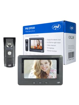 PNI DF930 θυροτηλεόραση με 1 οθόνη, οθόνη LCD 7 ιντσών, 800x480, ηλεκτρομαγνητική έξοδος yala, μαύρο