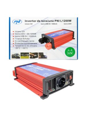 PNI μετατροπέας τάσης L1200W τροφοδοσία ρεύματος 12V 230V