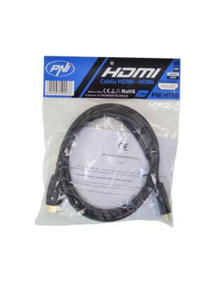 PNI H150 Καλώδιο HDMI 1,4V υψηλής ταχύτητας, βύσμα, Ethernet, επιχρυσωμένο, 1,5 m