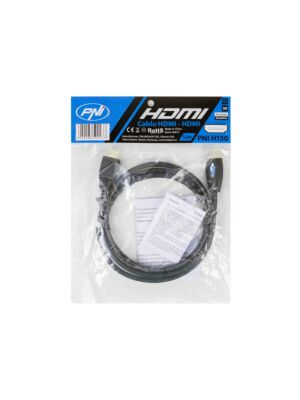 PNI H150 Καλώδιο HDMI 1,4V υψηλής ταχύτητας, βύσμα, Ethernet, επιχρυσωμένο, 1,5 m