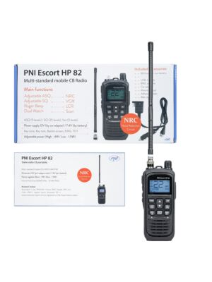 Φορητός ραδιοφωνικός σταθμός CB PNI Escort HP 82 χωρίς φορτιστή, πολλαπλά πρότυπα, 4W, 12V, AM-FM, NRC, διπλό ρολόι, Roger Beep,