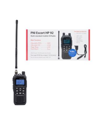 Φορητός ραδιοφωνικός σταθμός CB PNI Escort HP 92 χωρίς φορτιστή, πολλαπλά πρότυπα, 4W, AM-FM, NRC, διπλό ρολόι, Roger Beep, ASQ