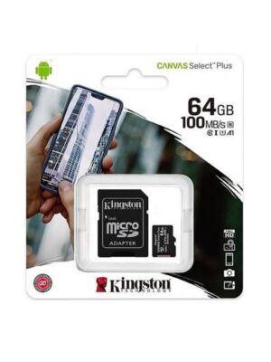 Κάρτα μνήμης MicroSD Canvas Select Plus, 64 GB, 100MB / s, με προσαρμογέα