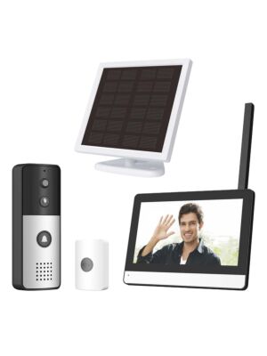 Έξυπνο ασύρματο βιντεοθυροτηλέφωνο PNI SafeHome PT770 WiFi, Full HD 1080P, μονάδα πύλης με ηλιακό πάνελ, Tuya Smart, σε