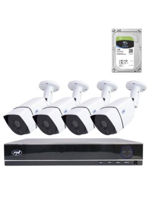 Πακέτο κιτ παρακολούθησης βίντεο AHD PNI House PTZ1300 Full HD - NVR και 4 κάμερες εξωτερικού χώρου 2MP full HD 1080P με HDD 1Tb περιλαμβάνεται