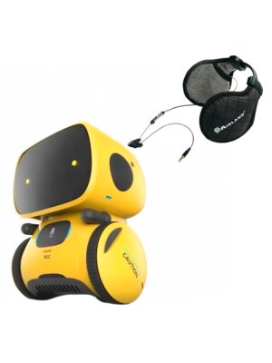 Πακέτο ρομπότ PNI Robo One Interactive Intelligent, φωνητικός έλεγχος, κουμπιά αφής, κίτρινο + ακουστικά Midland Subzero