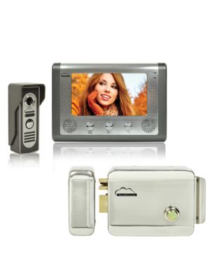 SilverCloud House 715 Video Intercom Kit με οθόνη LCD 7 ιντσών και SilverCloud YR300 Ηλεκτρομαγνητικό Yala