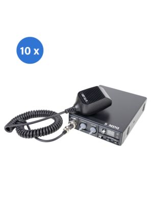 Κουτί με Ραδιοφωνικό Σταθμό 10bc CB CRT S Mini Διπλής Τάσης, 12/24V, 4W, με ASQ, AM-FM