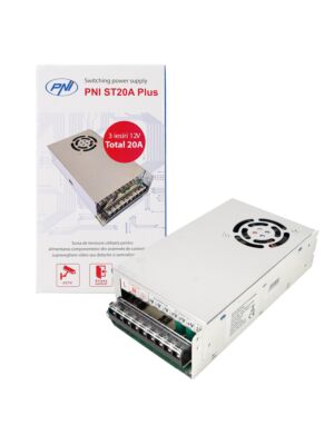 Πηγή τάσης μεταγωγής PNI ST20A Plus 230V σε 12V 20A σταθεροποιημένη για συστήματα επιτήρησης