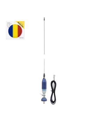 Πακέτο κεραίας CB Sirio SUPER 9 με πεταλούδα, μήκος 155 cm και αυτοκόλλητη σημαία