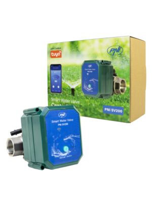 PNI SV200 Smart Water Valve, Wi-Fi Connectivity, IP65, DN20, 3/4 Tuya App, συμβατό με Amazon Alexa