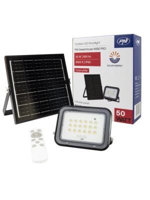 Προβολέας LED PNI GreenHouse WS50 PRO 50W με ηλιακό πάνελ 6W, μπαταρία 5000mAh, 800lm, τηλεχειριστήριο, χρονισμό και φωτεινότητα