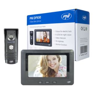 PNI DF930 θυροτηλεόραση με 1 οθόνη, οθόνη LCD 7 ιντσών, 800x480, ηλεκτρομαγνητική έξοδος yala, μαύρο