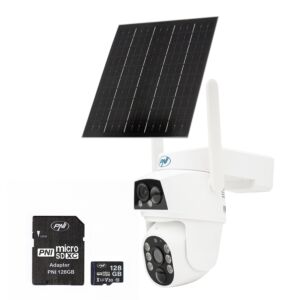 Πακέτο κάμερας παρακολούθησης βίντεο PNI IP894 GSM 4G PTZ και κάρτα μνήμης MicroSD PNI 128GB