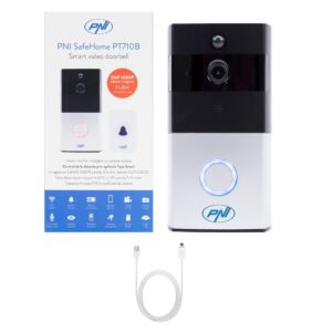PNI SafeHome PT710B WiFi HD, P2P Smart Video Intercom Package και καλώδιο USB 2.0 σε Micro USB 1m